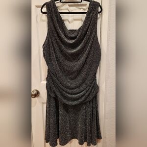 Ashley Stewart Shimmering Black Mini Dress